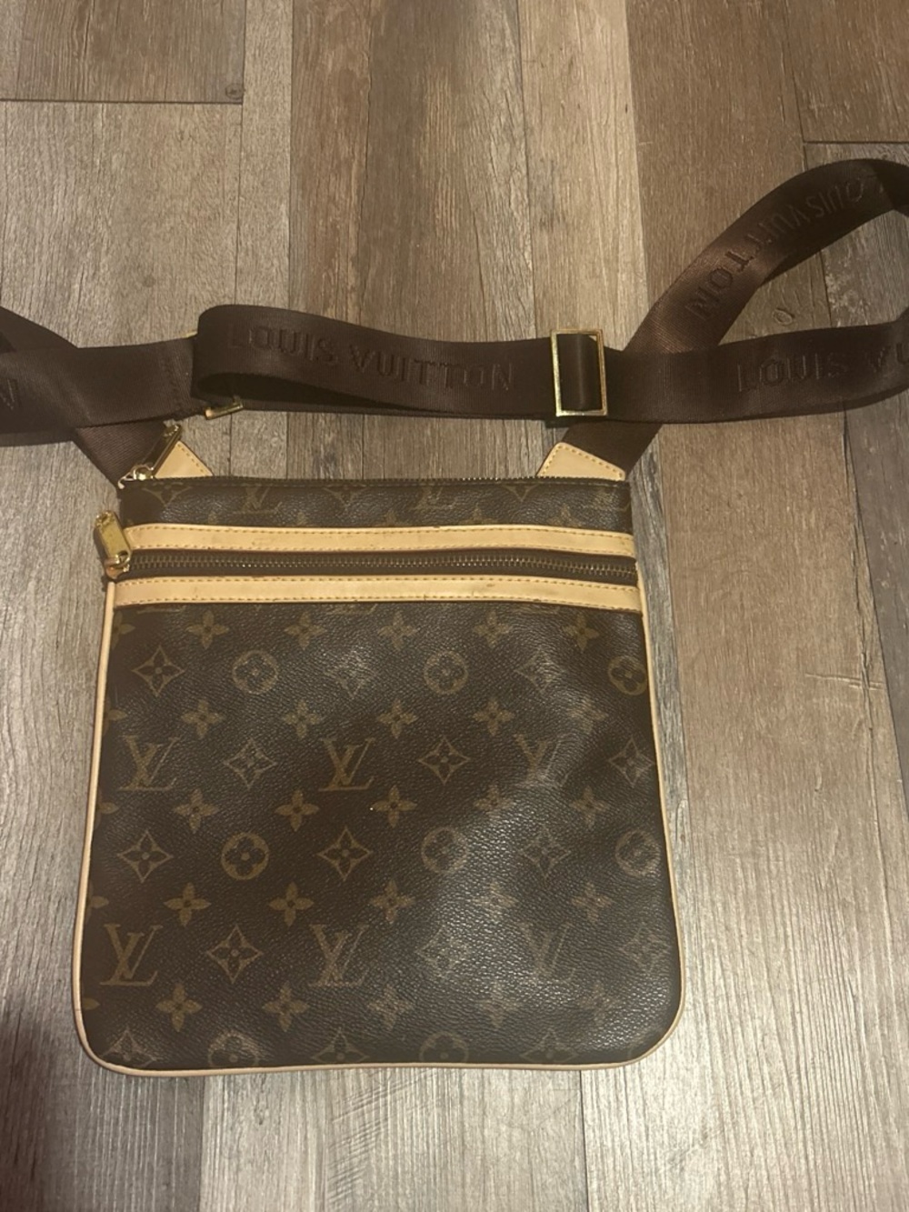 Louis Vuitton Monogram Canvas Belt Bag in Brown and Tan